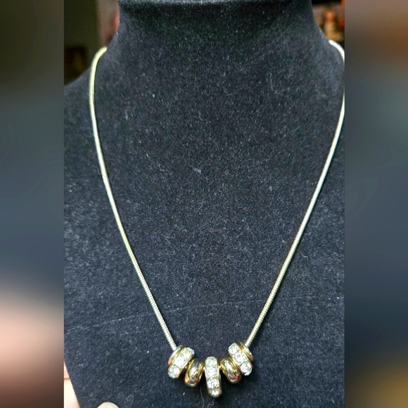 Nicole by Nicole Miller Jewelry - Nicole Miller gold tone rhinestone circle adjustable snake necklace